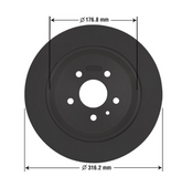 Gold Brake Rotor- REAR: 75020DG