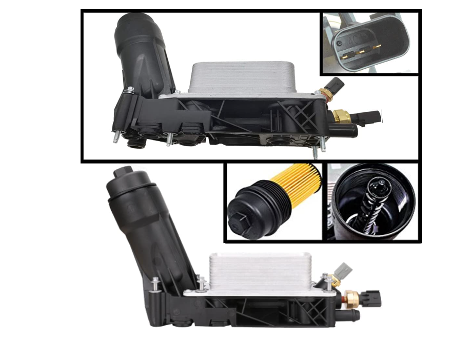 D2P Oil Filter Housing With Cooler, Cap & Gasket For Renault Master MK3 2.3 DCi